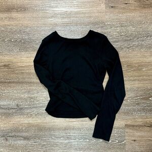 nwot black ribbed long sleeve top